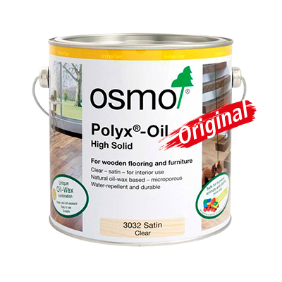 2.5L Can of Osmo Polyx Original 3032 Satin Clear - High Solid Hardwax Oil