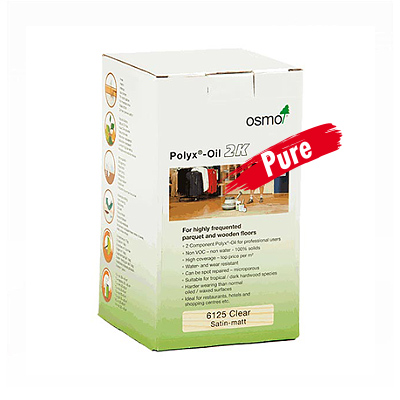 1L Can of Osmo Polyx-Oil 2K Pure 6125 Clear Satin