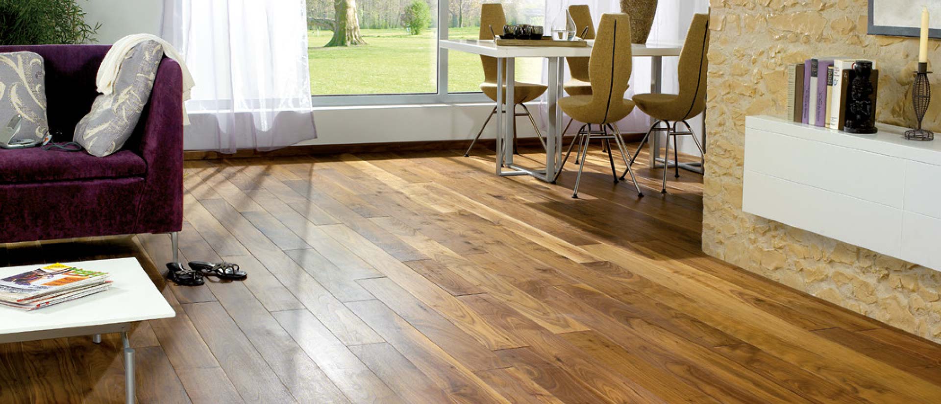 Walnut Wood Flooring finished with Osmo Polyx Oil Rapid