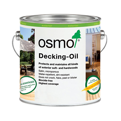2.5L Can of Osmo Decking-Oil - Variety of Colors and Unsurpassed Durability