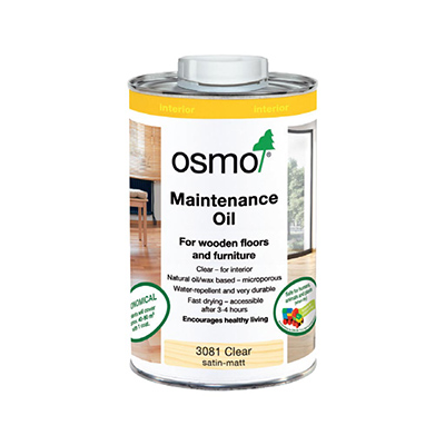 1L Can of Osmo Maintenance Oil 3081 Clear Satin - Professional Refreshing