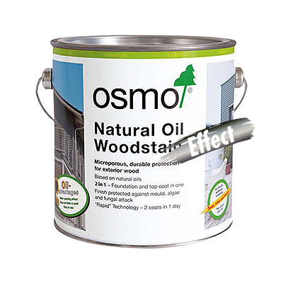 2.5L Can of Osmo Natural Oil Woodstain Effect - Modern & Durable Protection with Metallic Effect