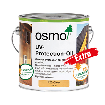 2.5L Can of Osmo UV-Protection Oil Extra 420 Clear Satin