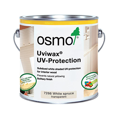 2.5L Can of Osmo Uviwax UV-Protection 7266 White Transparent