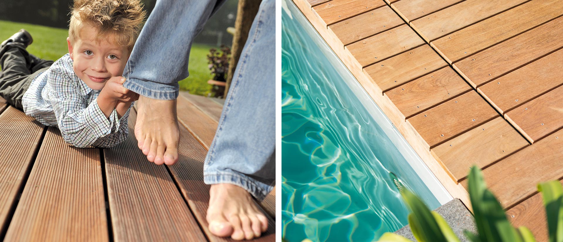 Exotic Wood Decking Finished with Osmo Anti-Slip Decking Oil 430 Clear Satin